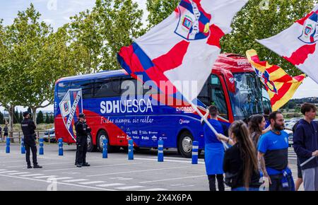 Huesca, Spanien. Mai 2024. HUESCA, SPANIEN - 4. MAI: . Während des Liga Hypermotion Matches zwischen SD Huesca und Real Oviedo im Estadio El Alcoraz am 4. Mai 2024 in Huesca, Spanien (Credit Image: © PG/DAX via ZUMA Press Wire) NUR REDAKTIONELLE VERWENDUNG! Nicht für kommerzielle ZWECKE! Stockfoto