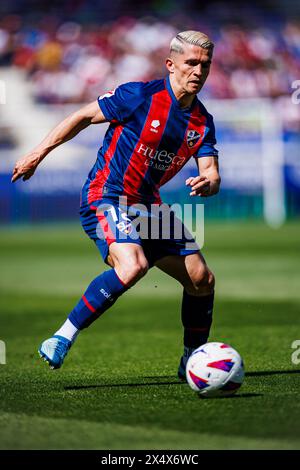 Huesca, Spanien. Mai 2024. HUESCA, SPANIEN - 4. MAI: . Während des Liga Hypermotion Matches zwischen SD Huesca und Real Oviedo im Estadio El Alcoraz am 4. Mai 2024 in Huesca, Spanien (Credit Image: © PG/DAX via ZUMA Press Wire) NUR REDAKTIONELLE VERWENDUNG! Nicht für kommerzielle ZWECKE! Stockfoto