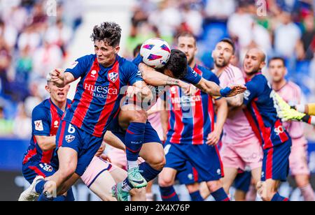 Huesca, Spanien. Mai 2024. HUESCA, SPANIEN - 4. MAI: . Während des Liga Hypermotion Matches zwischen SD Huesca und Real Oviedo im Estadio El Alcoraz am 4. Mai 2024 in Huesca, Spanien (Credit Image: © PG/DAX via ZUMA Press Wire) NUR REDAKTIONELLE VERWENDUNG! Nicht für kommerzielle ZWECKE! Stockfoto