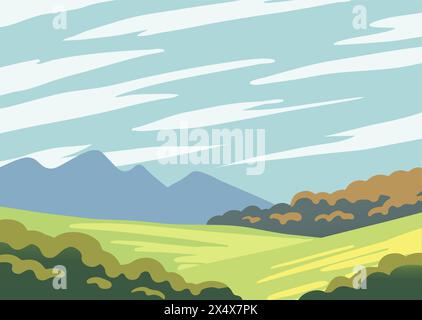Sommerlandschaft der Natur Stock Vektor