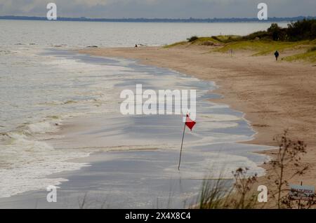 playa de Atlántida en invierno Stockfoto