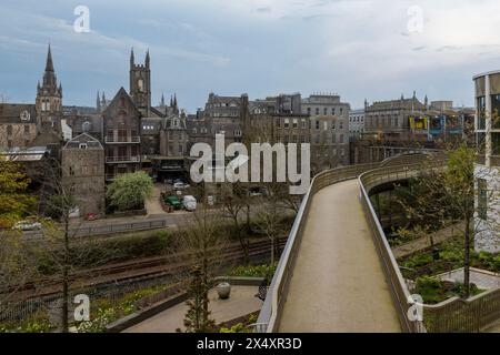 Aberdeen City, auch bekannt als Granite City, ist eine Hafenstadt im Nordosten Schottlands. Stockfoto