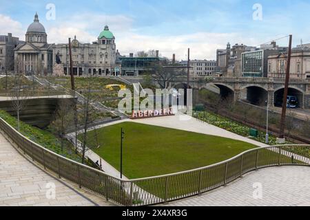 Aberdeen City, auch bekannt als Granite City, ist eine Hafenstadt im Nordosten Schottlands. Stockfoto