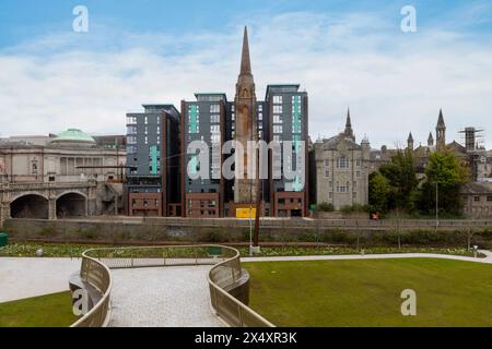 Aberdeen City, auch bekannt als Granite City, ist eine Hafenstadt im Nordosten Schottlands. Stockfoto