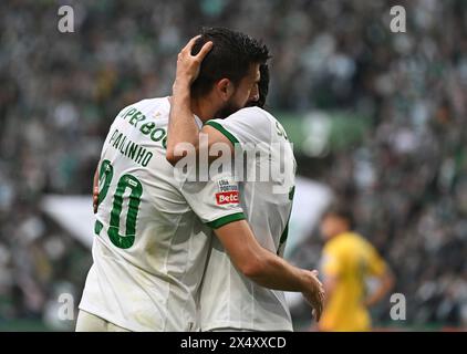 Lissabon, Portugal. Mai 2024. Lisboa, 05/2024 - O Sporting Clube de Portugal recebeu esta noite o Portimonense Sport Clube, em jogo a contar para a 32ª Jornada da Primeira Liga 2023/24. Francisco Trincao ( Zed Jameson/Global Imagens ) Credit: Atlantico Press/Alamy Live News Stockfoto