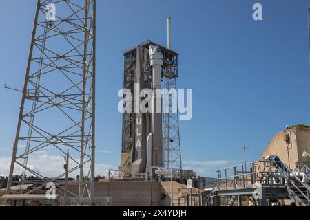 Cape Canaveral, USA. Mai 2024. Startrampe 41 Fotos von ULA Atlas V N22 mit Boeing Starliner Calypso, bereit für den Start mit zwei Astronauten am 5. Mai 2024 in Cape Canaveral, Brevard County, Florida, USA. CFT-Flugtest mit Barry „Butch“ Wilmore und Suni Williams am Montag, den 6. Mai 2024 (Foto: Scott Schilke/SIPA USA) Credit: SIPA USA/Alamy Live News Stockfoto