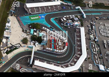 Miami, FL, USA. Mai 2024. Luftaufnahme des Grand Prix von Miami 2024 am 5. Mai 2024 in Miami, Florida. Quelle: Mpi34/Media Punch/Alamy Live News Stockfoto