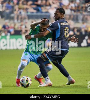 MLS-Spiel zwischen Philadelphia Union und Seattle Sounders FC im Subaru Park. Stockfoto