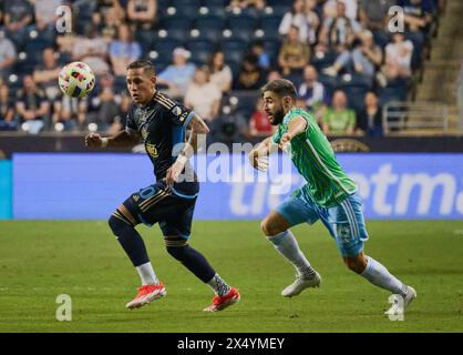 MLS-Spiel zwischen Philadelphia Union und Seattle Sounders FC im Subaru Park. Stockfoto