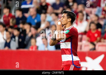 Sevilla, Spanien. Mai 2024. Matias Arezo von Granada CF wurde während des La Liga EA Sports Matches zwischen Sevilla FC und Granada CF im Ramon Sanchez Pizjuan Stadium gesehen. Endergebnis: Sevilla FC 3:0 Granada CF (Foto: Francis Gonzalez/SOPA Images/SIPA USA) Credit: SIPA USA/Alamy Live News Stockfoto