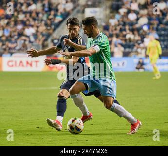 MLS-Spiel zwischen Philadelphia Union und Seattle Sounders FC im Subaru Park. Stockfoto