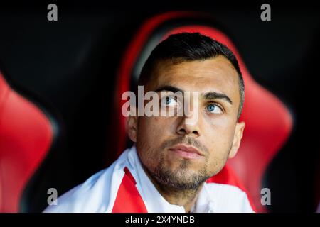 Sevilla, Spanien. Mai 2024. Joan Jordan vom Sevilla FC wurde während des Spiels La Liga EA Sports zwischen Sevilla FC und Granada CF im Ramon Sanchez Pizjuan Stadium gesehen. Finale: Sevilla FC 3:0 Granada CF Credit: SOPA Images Limited/Alamy Live News Stockfoto