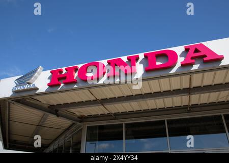 Bordeaux , Frankreich - 04 29 2024 : Honda Motorräder Händlerschild Motorrad Logo Store Japanischer Motorradhersteller Store Stockfoto