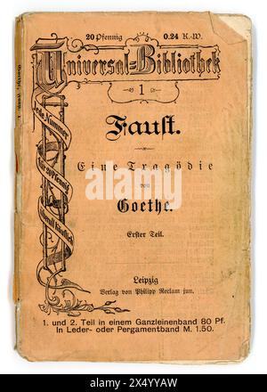 Literatur, "Faust", eine Tragödie von Goethe, Hauptüberschrift, Johann Wolfgang von Goethe, (1749-1832), ADDITIONAL-RIGHTS-CLEARANCE-INFO-NOT-AVAILABLE Stockfoto