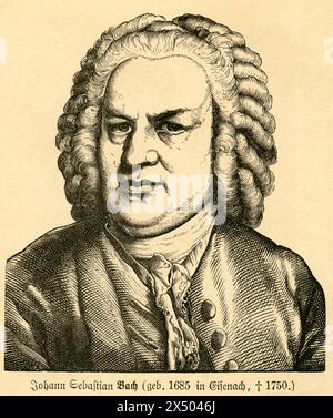 Johann Sebastian Bach, Komponist, das URHEBERRECHT DES KÜNSTLERS IST NICHT FREIZUGEBEN Stockfoto