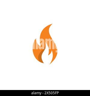 Kreative Flamme Feuer Logo Design Vektor Illustration. Feuer Symbol Vektor Stock Vektor