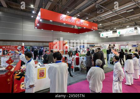 Paris, Frankreich. Februar 2024. Chinesischer Pavillon wird auf der 60. Internationalen Landwirtschaftsmesse in Paris, Frankreich, am 26. Februar 2024 gezeigt. Quelle: Aurelien Morissard/Xinhua/Alamy Live News Stockfoto