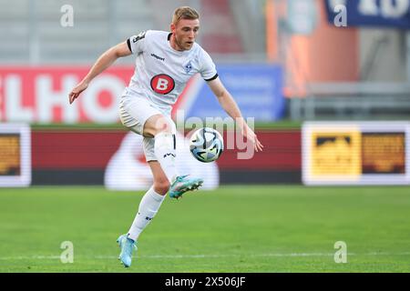 Ingolstadt, Deutschland. Mai 2024. Fußball: Bundesliga 3, FC Ingolstadt - SV Waldhof Mannheim, Spieltag 36 im Audi Sportpark. Laurent Jans vom SV Waldhof spielt den Ball. Vermerk: Daniel Karmann/dpa/Alamy Live News Stockfoto