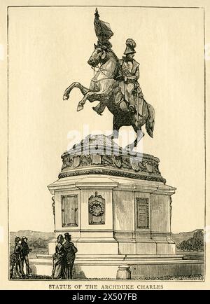 Geographie / Reise, Österreich, Wien, Heldenplatz, Abbildung der Statue des Erzherzogs Karl, URHEBERRECHT DES KÜNSTLERS IST NICHT FREIZUGEBEN Stockfoto