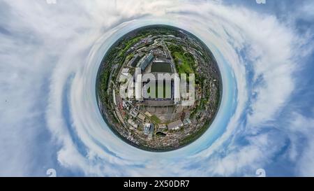 Ein winziger Planetenblick auf die Portman Road, dem Heimstadion des Ipswich Town Football Club in Suffolk, Großbritannien Stockfoto