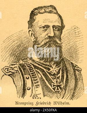 Friedrich III., Friedrich III. Von Preußen, deutscher Kaiser und König von Preußen, 1880., das URHEBERRECHT DES KÜNSTLERS MUSS NICHT GEKLÄRT WERDEN Stockfoto