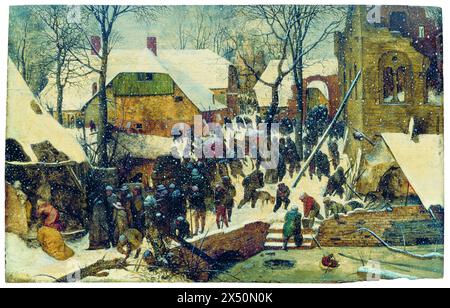 Pieter Brueghel der ältere, die Anbetung der Könige, Ölgemälde auf Holz, 1563 Stockfoto