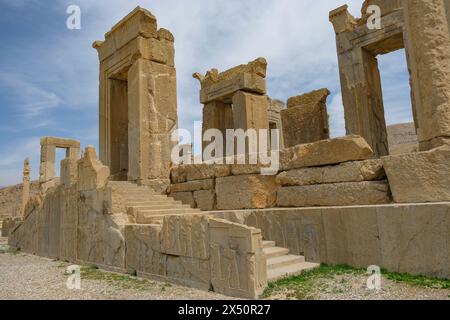 Marvdsaht, Iran - 18. März 2024: Ruinen von Persepolis in der Nähe der Stadt Shiraz in der Provinz Fars, Iran. Stockfoto