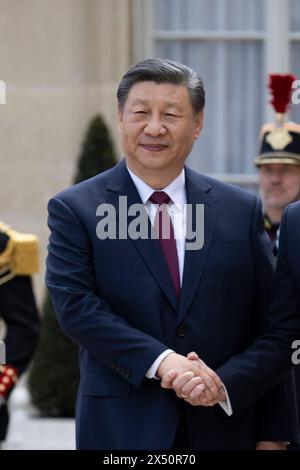 Paris, Frankreich. Mai 2024. Chinesischer Präsident Xi Jinping im Elysee-Palast in Paris, am 6. Mai 2024. Foto: Eliot Blondet/ABACAPRESS. COM Credit: Abaca Press/Alamy Live News Stockfoto