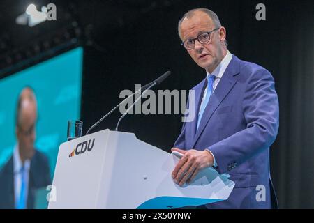 Berlin, Deutschland 06. - 08. Mai 2024: 36. Parteitag der CDU Deutschlands im Bild: Friedrich Merz CDU *** Berlin 06 08 Mai 2024 36 Parteikonferenz der CDU Deutschland im Bild Friedrich Merz CDU Copyright: XFotostandx/xReuhlx Stockfoto