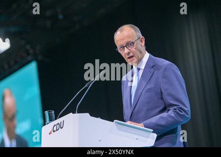 Berlin, Deutschland 06. - 08. Mai 2024: 36. Parteitag der CDU Deutschlands im Bild: Friedrich Merz CDU *** Berlin 06 08 Mai 2024 36 Parteikonferenz der CDU Deutschland im Bild Friedrich Merz CDU Copyright: XFotostandx/xReuhlx Stockfoto