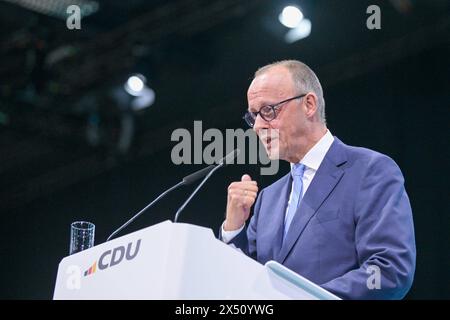 Berlin, Deutschland 06. - 08. Mai 2024: 36. Parteitag der CDU Deutschlands im Bild: Friedrich Merz CDU *** Berlin 06 08 Mai 2024 36 Parteikonferenz der CDU Deutschland im Bild Friedrich Merz CDU Copyright: XFotostandx/xReuhlx Stockfoto