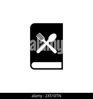 Kochrezept, Cook Book flaches Vektor-Symbol. Einfaches, ausgefülltes Symbol auf weißem Hintergrund. Kochrezept, Design-Vorlage für Cook Book-Schilder für Web A Stock Vektor