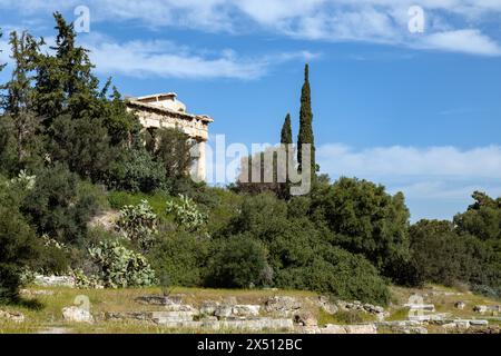 Tempel des Hepaistos, antike Agora, Athen, Griechenland. Stockfoto