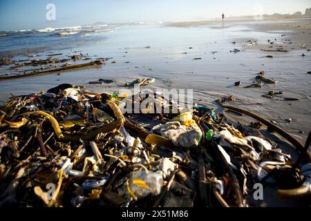 Ocean Conservancy International Coastal Clean-up am Milnerton Beach, Südafrika Stockfoto