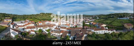 panoramablick auf das Valle de Santa Ana in Badajoz Stockfoto