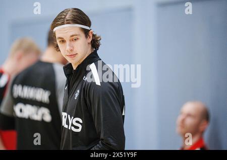 Kopenhagen, Dänemark. Mai 2024. Jacob Holm während des Trainings mit den Handballmännern in Broendby, Montag, den 6. Mai 2024. (Foto: Liselotte Sabroe/Ritzau Scanpix) Credit: Ritzau/Alamy Live News Stockfoto