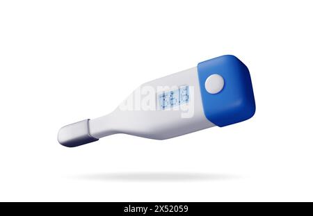 Elektronisches 3D-Thermometer zum Messen Stock Vektor