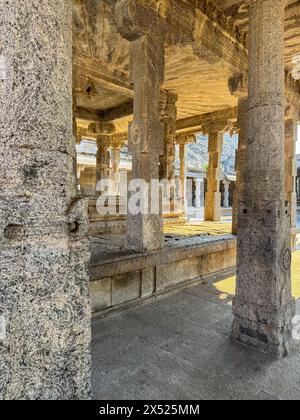 Gingee Venkataramana Tempel im Gingee Fort Complex, Villupuram District, Tamil Nadu, Indien. Stockfoto