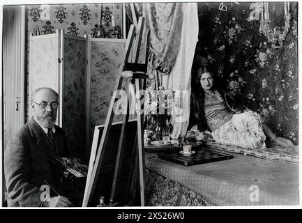 Henri Matisse (1869–1954) und das Modell Zita, Nizza, Place Charles-Félix, 1928 Stockfoto