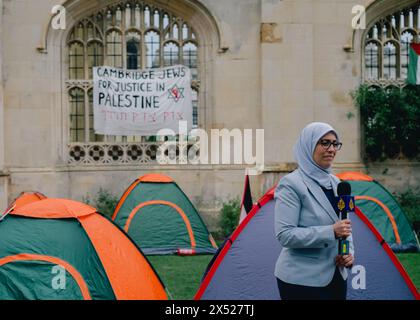 Al-Jazeera-Reporter - Cambridge UK Stockfoto