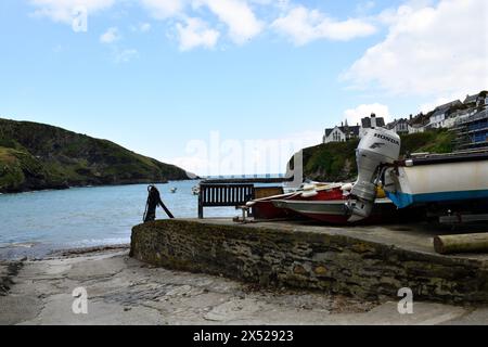 Slipway und Harbour Port Issac Cornwall England großbritannien Stockfoto