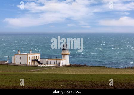 Der Todhead Lighthouse ist ein Leuchtturm in Aberdeenshire, Schottland, südlich von Stonehaven. Stockfoto