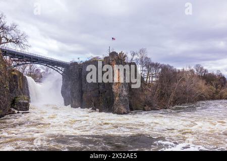 Wunderschöner Blick auf die Landschaft der Peterson Falls in New Jersey. USA. Stockfoto