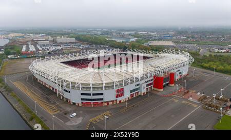 Eine Luftaufnahme im Riverside Stadium, Heimstadion des Middlesbrough FC, am Montag, den 6. Mai 2024. (Foto: Mark Fletcher | MI News) Credit: MI News & Sport /Alamy Live News Stockfoto