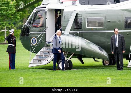 Washington, Usa. Mai 2024. Präsident Joe Biden kehrt ins Weiße Haus in Washington, DC zurück. Quelle: SOPA Images Limited/Alamy Live News Stockfoto