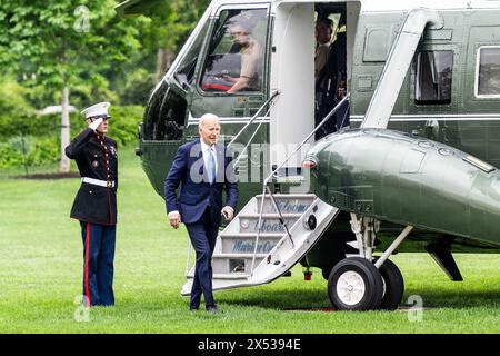 Washington, Usa. Mai 2024. Präsident Joe Biden kehrt ins Weiße Haus in Washington, DC zurück. Quelle: SOPA Images Limited/Alamy Live News Stockfoto