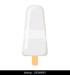 Vektor-Illustration von Eis. Eiscreme auf einem Holzstock Stock Vektor