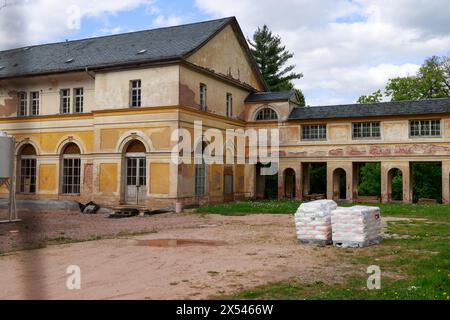 Schloss Wilhelmsthal im thüringischen Gerstungen. Neues Schloss 29.04.24 *** Schloss Wilhelmsthal in Gerstungen, Thüringen Neues Schloss 29 04 24 Stockfoto