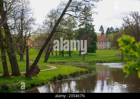 Schloss Wilhelmsthal im thüringischen Gerstungen. 29.04.24 *** Schloss Wilhelmsthal in Gerstungen, Thüringen 29 04 24 Stockfoto