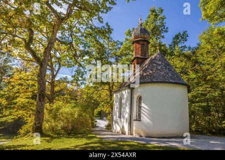 Geographie / Reise, Deutschland, Bayern, Ettal, kleine Kapelle im Park von Schloss Linderhof, Ettal, ADDITIONAL-RIGHTS-CLEARANCE-INFO-NOT-AVAILABLE Stockfoto